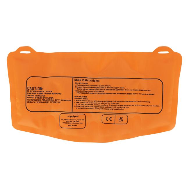Back of cooling/warming pack. Caution: do not apply directly to skin. Always use a towel to cover before use. Use only as directed. Keep out of reach of children. See instructions for additional safety information. Consult a physician about extended use.