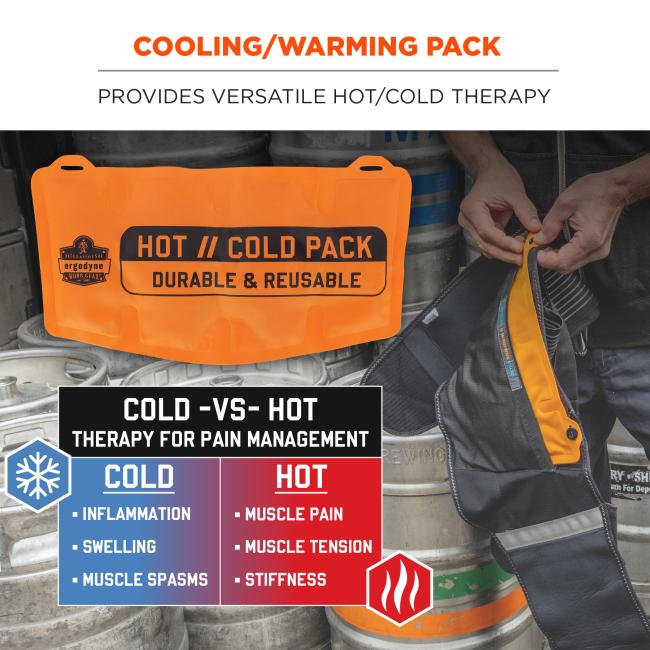 Cooling/warming pack: provide versaitle hot/cold therapy. Cold best for inflammation, swelling, or muscle spasms. Hot best for muscle pain, muscle tension of stiffness