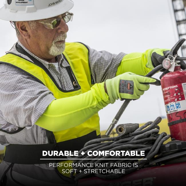 Durable & comfortable: performance knit fabric is soft, stretchable and durable. 