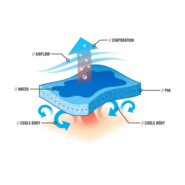 6602 Blue Evaporative Cooling Towel image 2