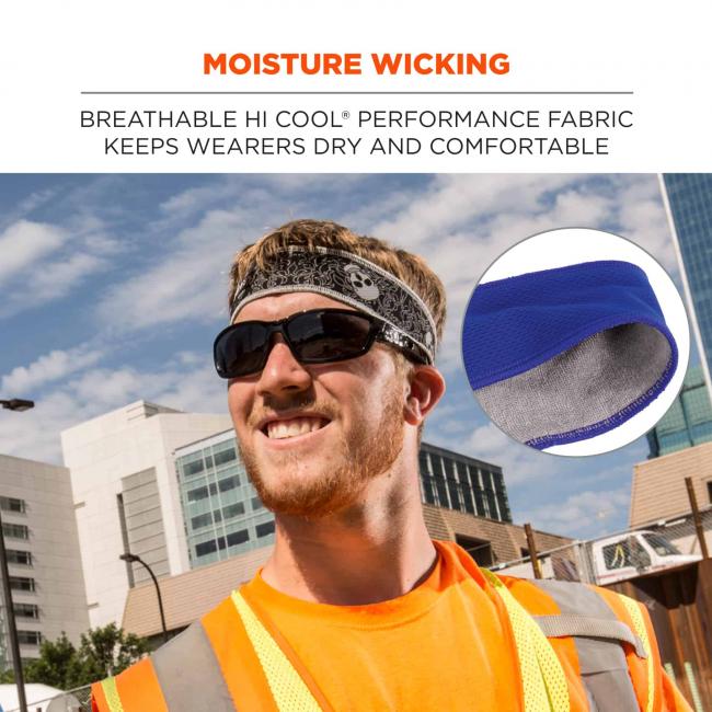 Moisture wicking: Breathable Hi Cool performance fabric keeps wearers dry and comfortable. 
