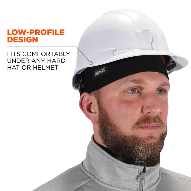 low-profile-design: fits comfortably under any hard hat or helmet image 5