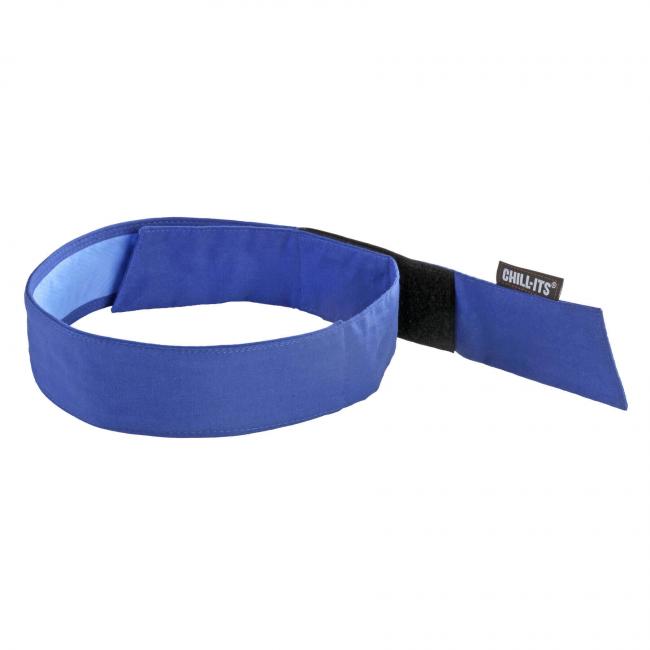 6705CT   Solid Blue Evap. Cooling Bandana  w/CT - H & L image 1