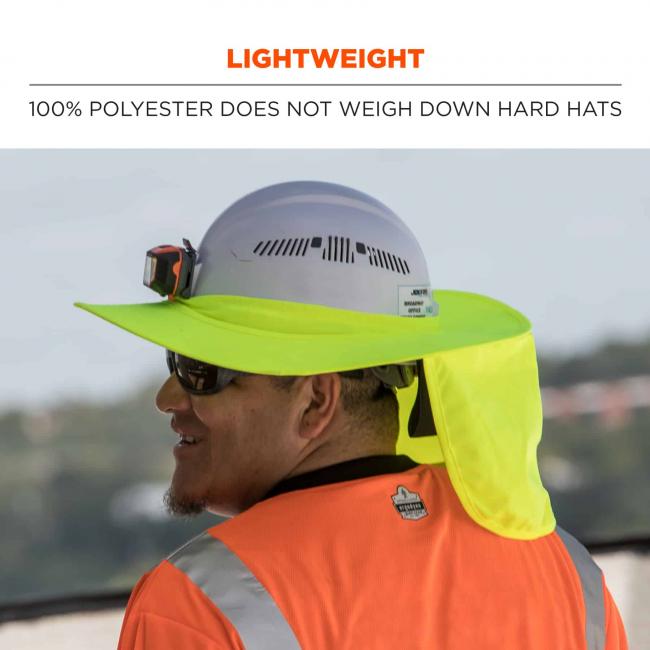 Lightweight: 100% polyester does not weigh down hard hats