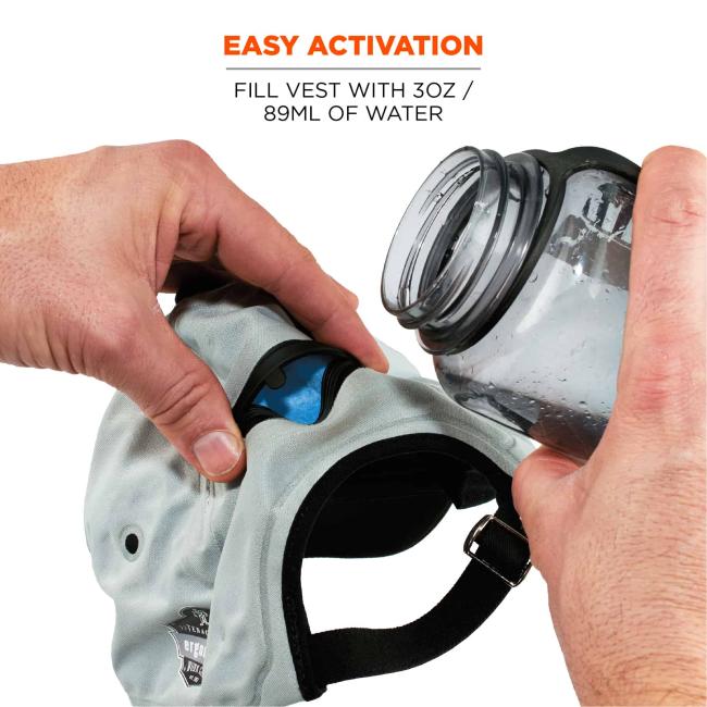 6686 Gray Dry Evaporative Cooling Hat image 3