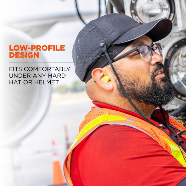 low-profile design: fits comfortably under any hard hat or helmet image 7