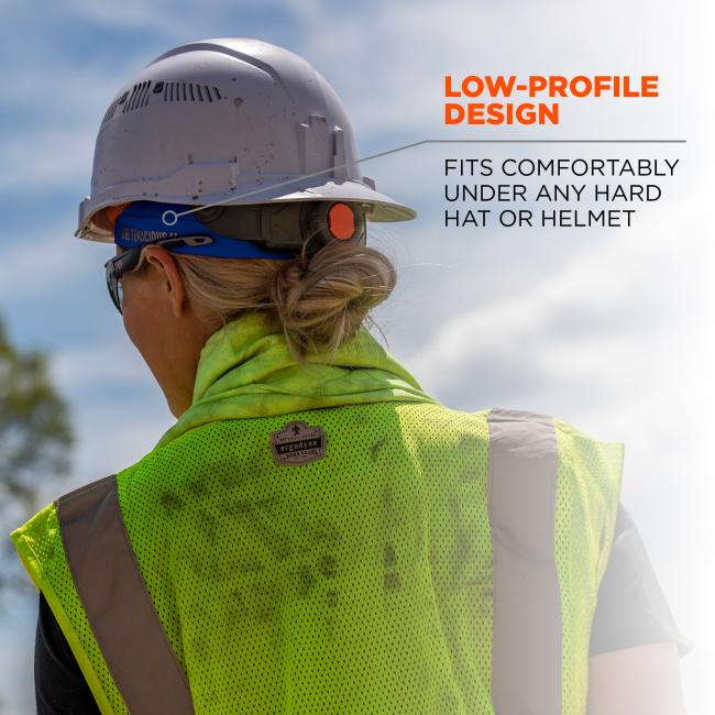 low-profile design: fits comfortably under any hard hat or helmet image 7