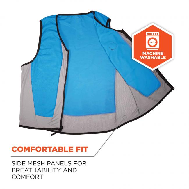 comfortable fit: side mesh panels for breathability and comfort. machine washable.  image 5