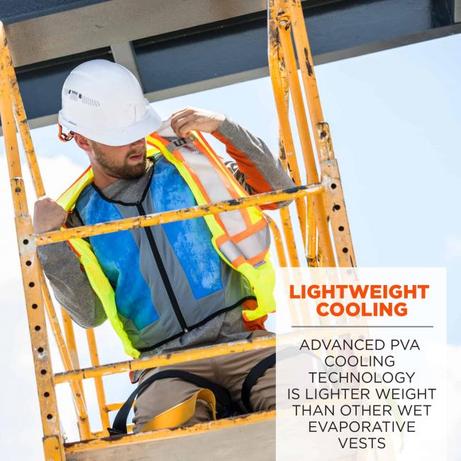 lightweight cooling: advanced pva cooling technology  is lighter weight than other wet evaporative vests image 3