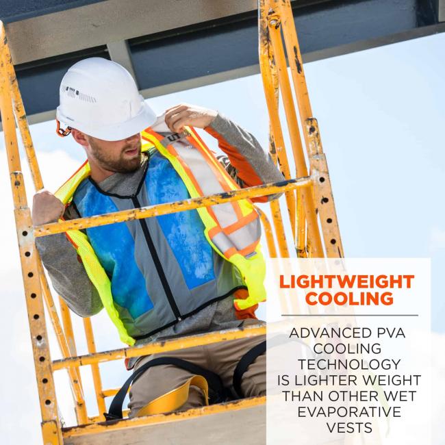 lightweight cooling: advanced pva cooling technology is lighter weight than other wet evaporative vests image 3