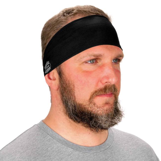 Cooling headband on model