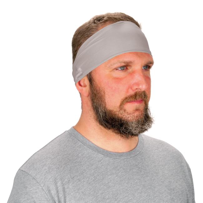front view of gray 6634 cooling headband