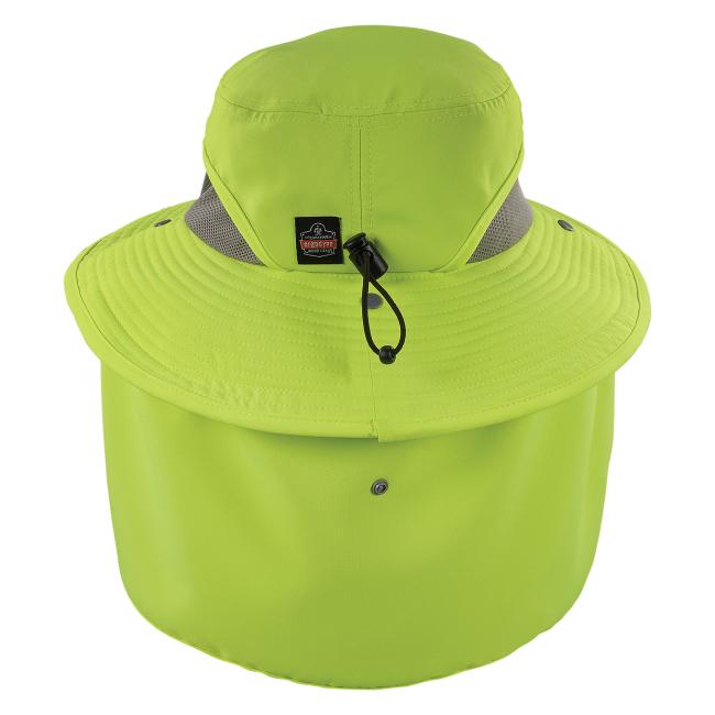 Rear view of ranger hat with neck shade down