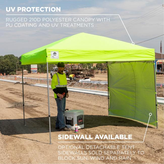 UV protection: rugged 210D polyester canopy with PU coating and UV treatments. Sidewall available: optional detachable tent sidewalls sold separately to block sun wind and rain.