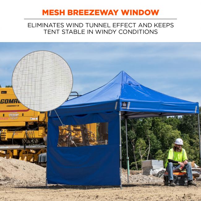 Mesh breezeway window. Eliminates wind tunnel effect and keeps tent stable in windy conditions