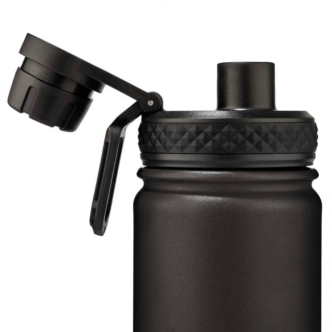 5152 750 ml Black Plastic Wide Mouth Water Bottle image 2