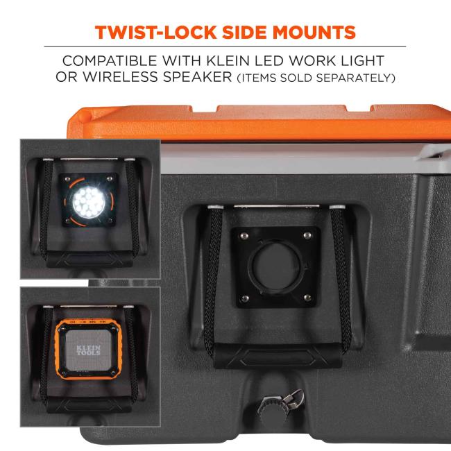 twist-lock side mounts: compatible with Klein LED work light or wireless speaker (items sold seperately) image 6