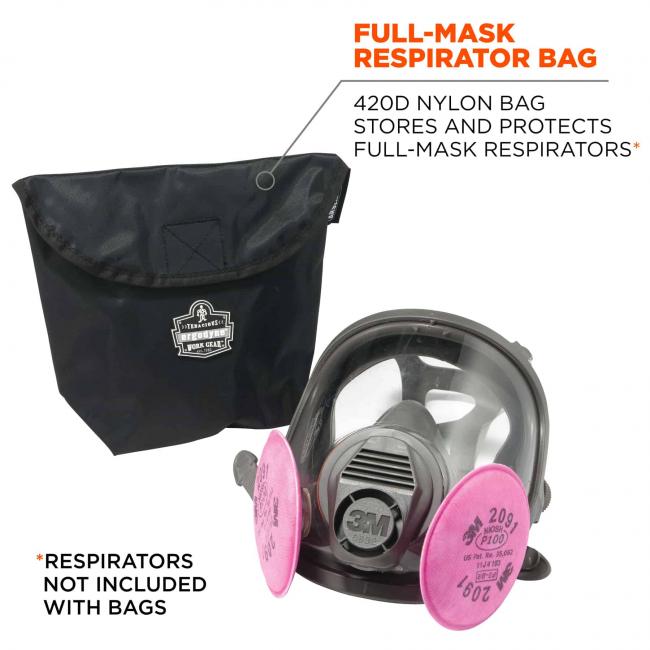 full-mask respirator bag: 420d nylon bag stores and protects full-mask respirators. Respirator not included image 2