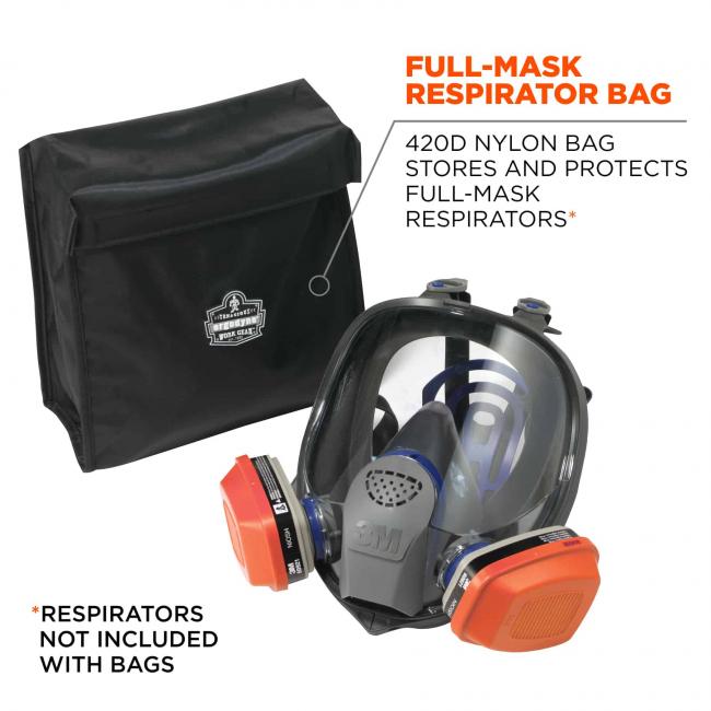 full-mask respirator bag: 420d nylon bag stores and protects full-mask respirators image 2