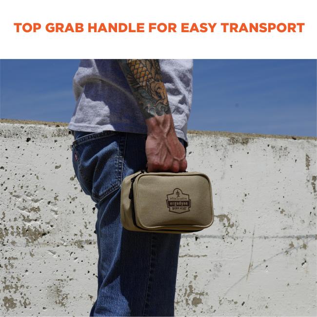 Top grab handle for easy transport