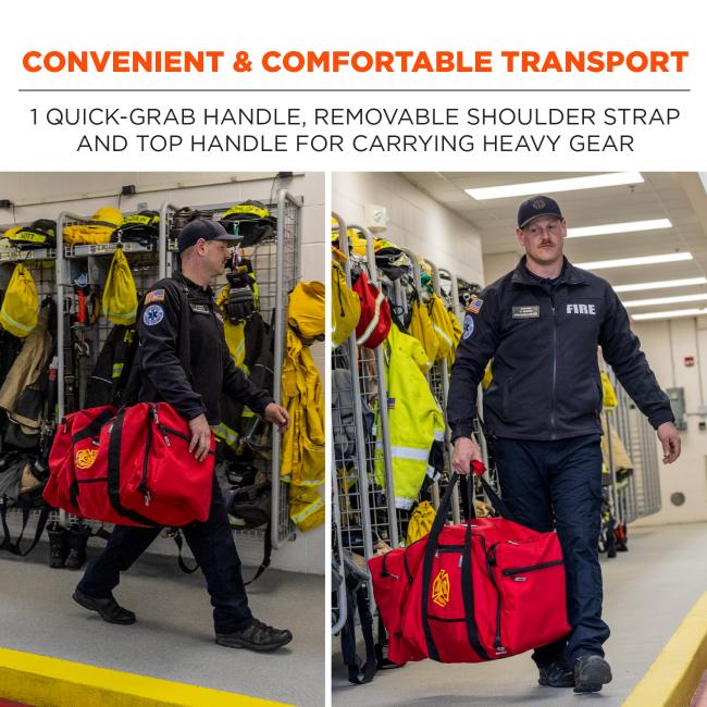 Convenient & comfortable transport: 1 quick-grab handle, removable shoulder strap and top handle for carrying heavy gear