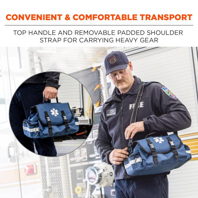 Convenient & comfortable transport: top handle and removable padded shoulder strap for carrying heavy gear. 