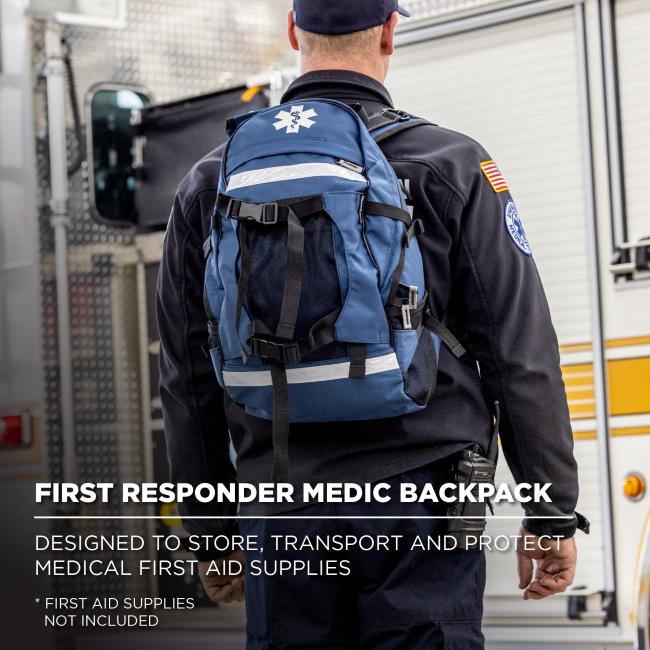 First responder medic backpack: designed to store, transport and protect medical first aid supplies. *First aid supplies not included.
