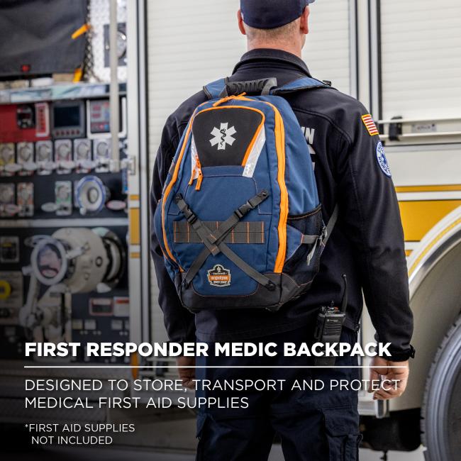 First responder medic backpack: designed to store, transport and protect medical first aid supplies. *First aid supplies not included.