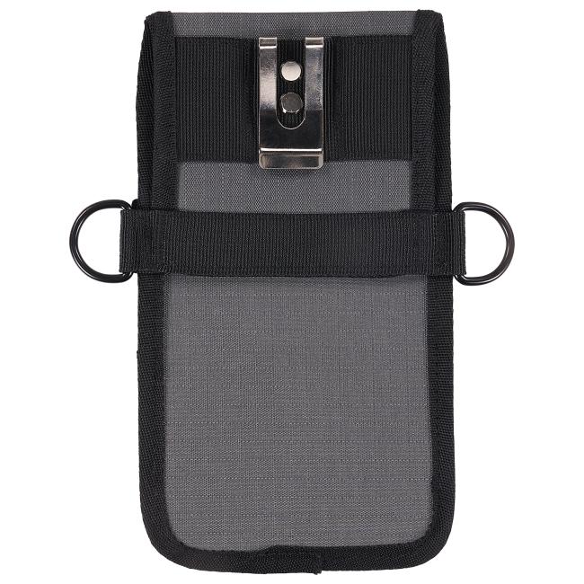 Tool pouch with device holster back view