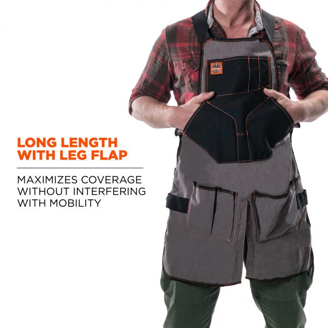 Long length with leg flap: maximizes coverage without interfering with mobility
