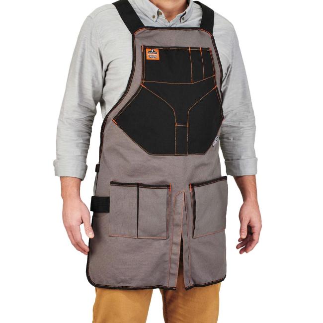 5705 Gray 13-Pocket Full Torso Apron image 6