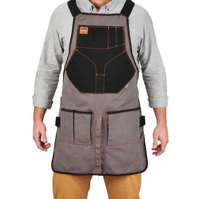 5705 Gray 13-Pocket Full Torso Apron image 4