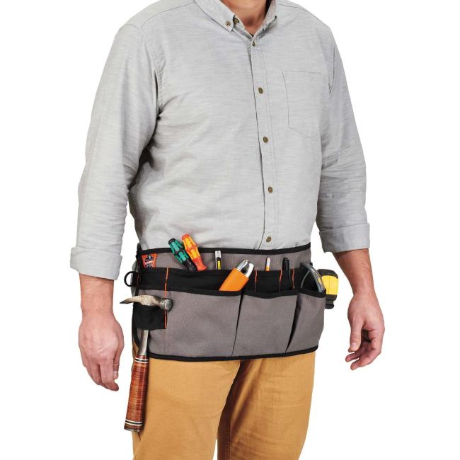 5707 Gray 13-Pocket Waist Apron image 6