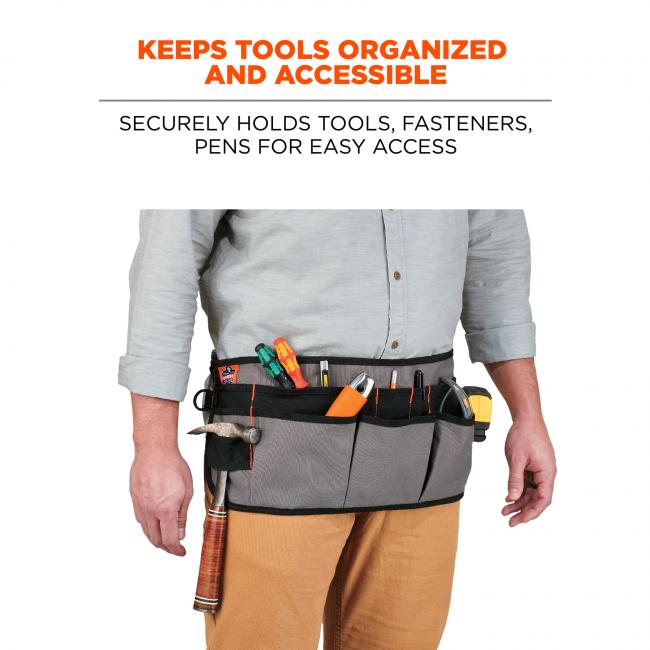Keeps tools organized and accessible: securely holds tools, fasteners, pens for easy access