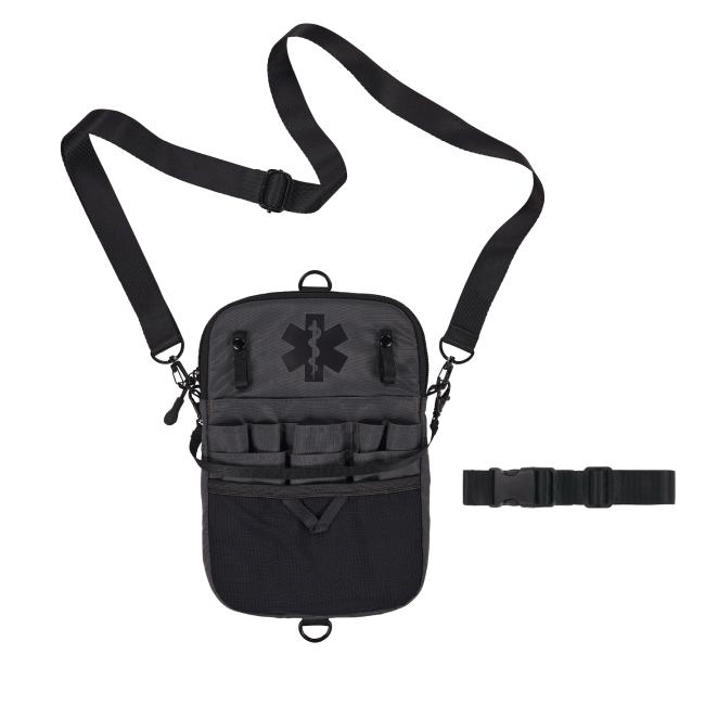 Front of bag with straps
