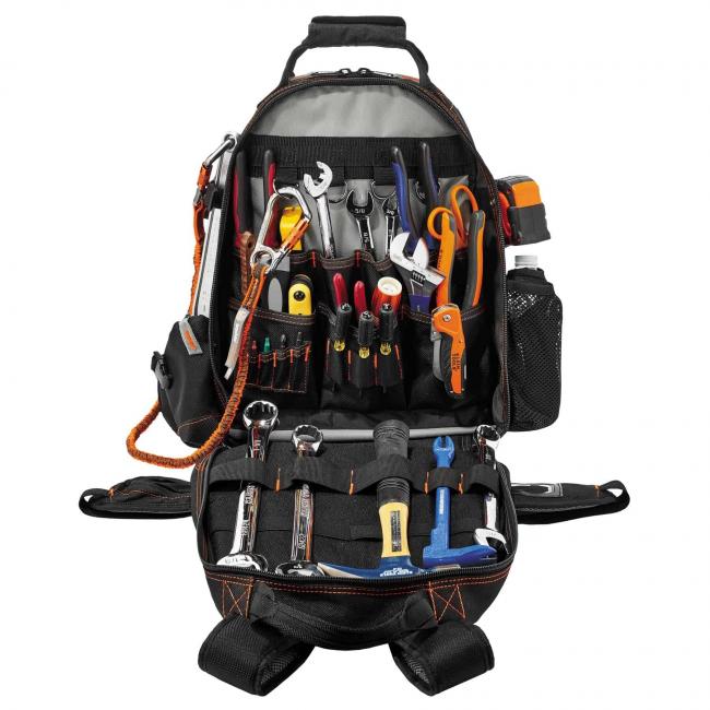 5843 Black Tool Backpack Dual Compartment image 8