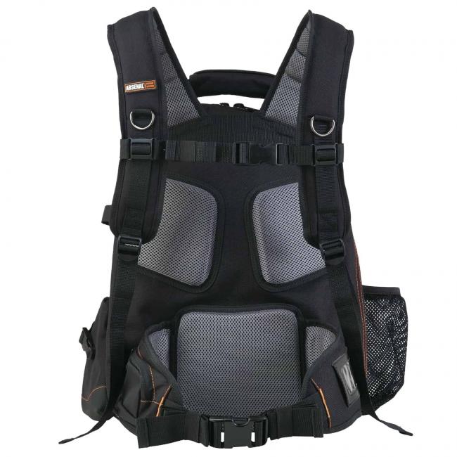 5843 Black Tool Backpack Dual Compartment image 2