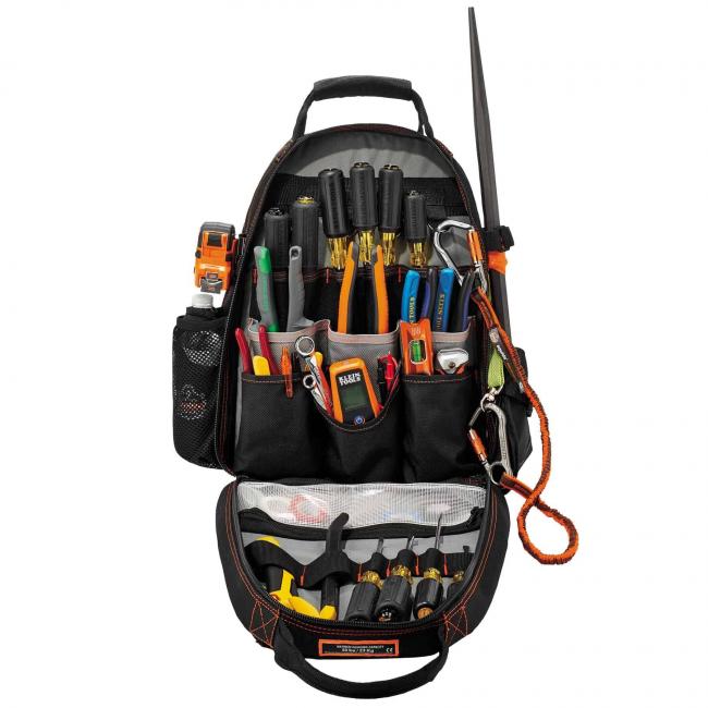 5843 Black Tool Backpack Dual Compartment image 10