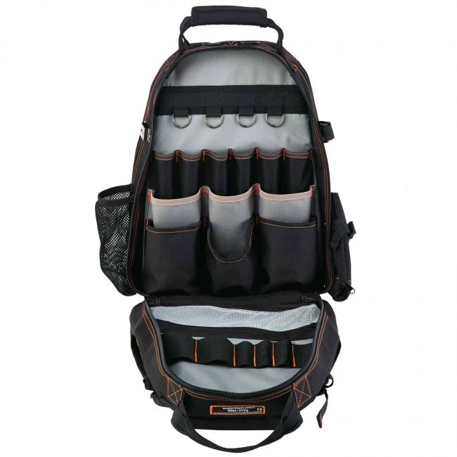 5843 Black Tool Backpack Dual Compartment image 9