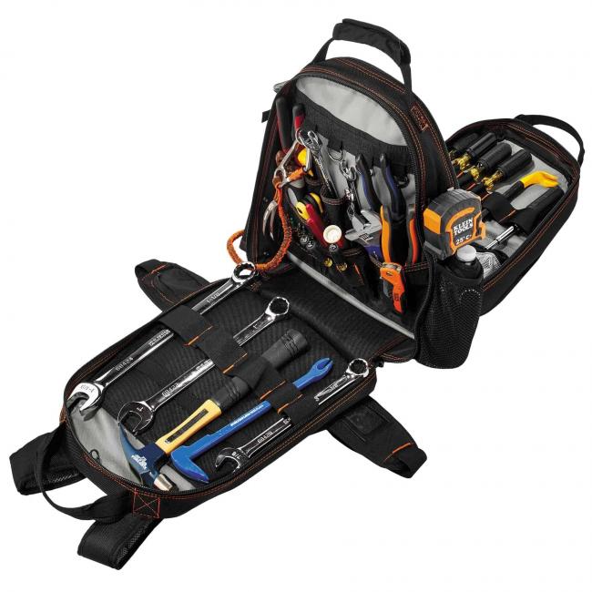 5843 Black Tool Backpack Dual Compartment image 4