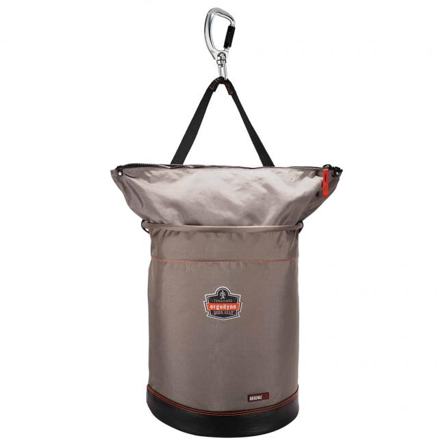 Arsenal® 5976 XL Nylon Hoist Bucket Tool Bag - Swiveling Carabiner, Zipper Top