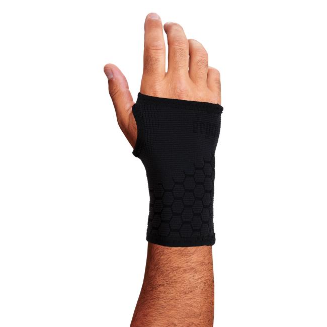 Dorsal view of wrist support sleeve