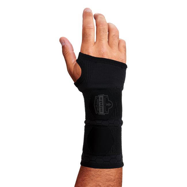 Dorsal view of wrist support sleeve