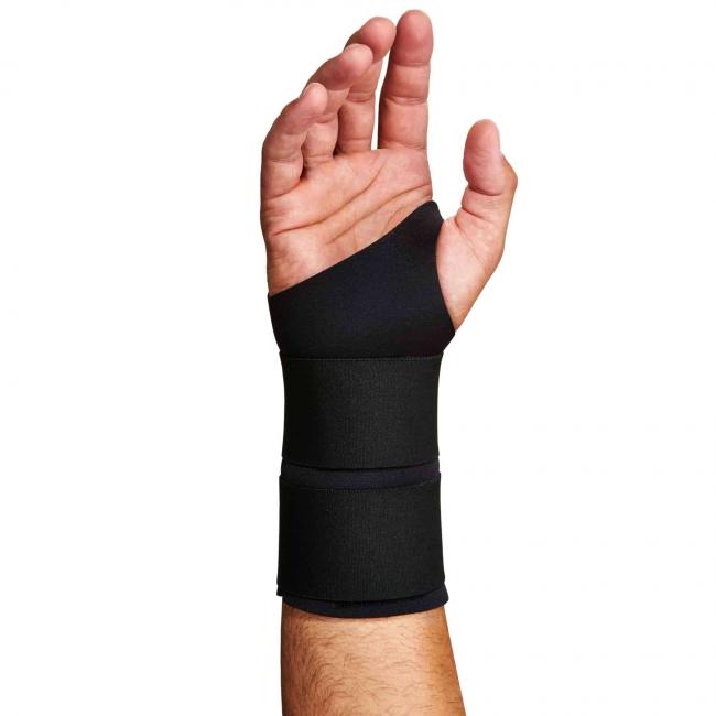 675 S Black Ambidextrous Double Strap Wrist Support image 2
