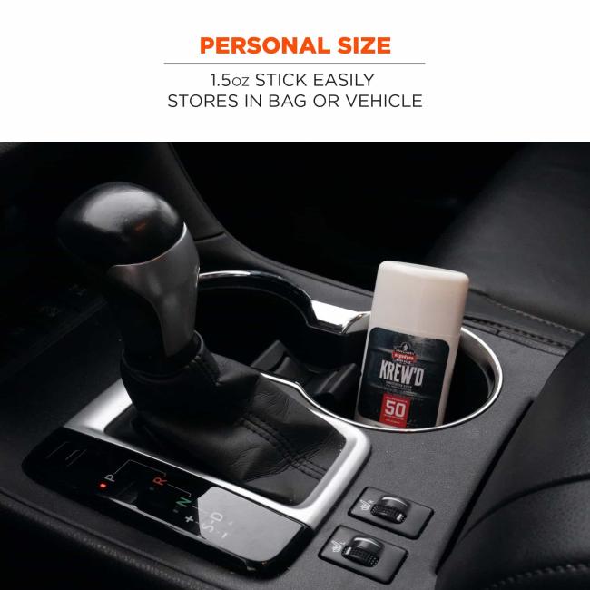 personal size: 1.5oz stick easily stores in bag or vehicle