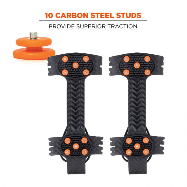 10 carbon steel studs: provide superior traction