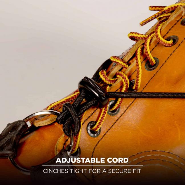 Adjustable cord: cinches tight for a secure fit
