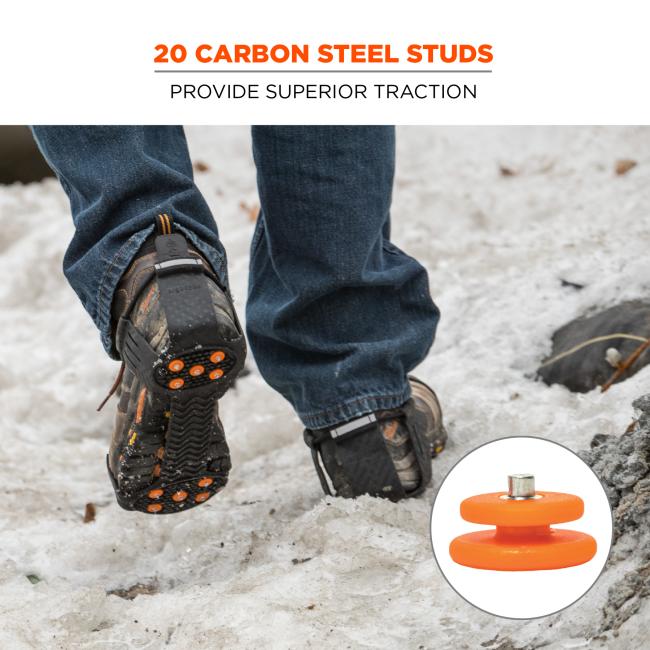 20 carbon steel studs: provide superior traction