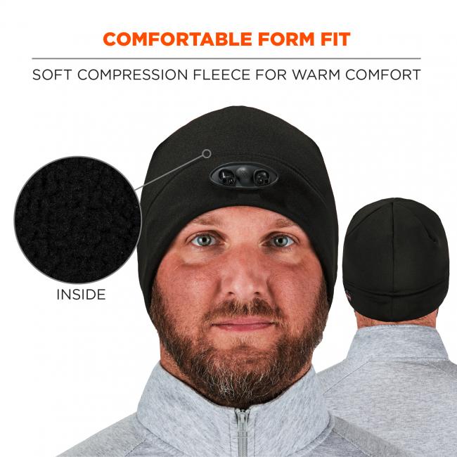 Comfortable form fit. Soft compression fleece for warm comfort