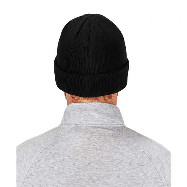 Beanie on model, back 